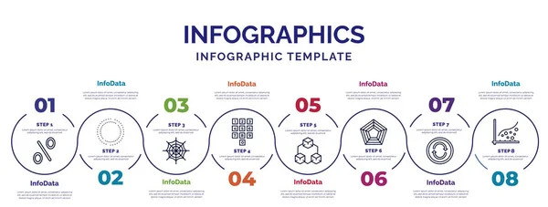 Plantilla Infografía Con Iconos Opciones Pasos Infografía Para Concepto Infografía — Archivo Imágenes Vectoriales