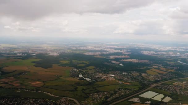 Vue du dessus de la région de Moscou — Video