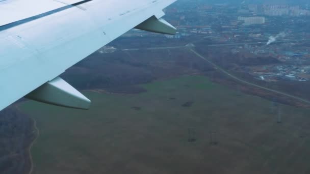 Zejście samolotu przed lądowaniem — Wideo stockowe