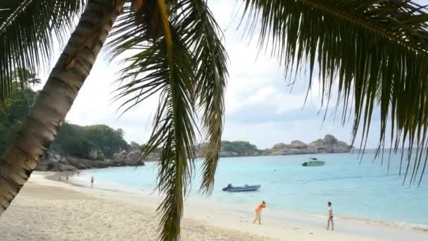 Turista nyaralás a Similan szigeten — Stock videók