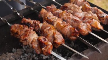 Izgara et bbq üst görünümü