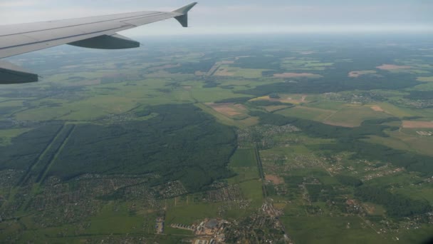 Moscovo vista aérea da região do avião — Vídeo de Stock