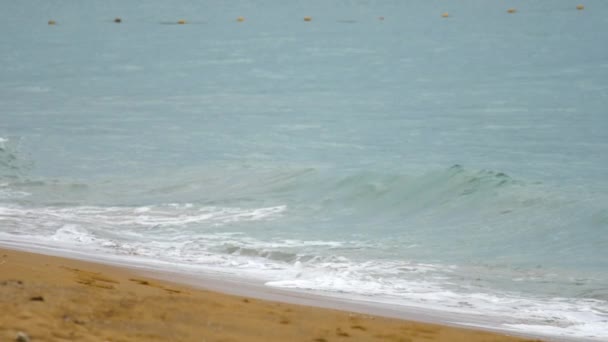 Krásná vlna na pláži Nai Harn — Stock video