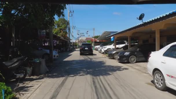 Phuket road, pohled z tuk-tuk motocykl — Stock video