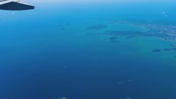 Vue fenêtre de l'avion de Singapour — Video