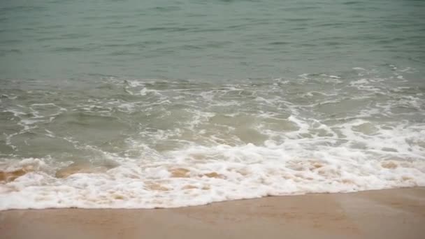 Морская волна на берегу — стоковое видео