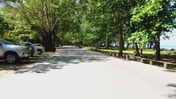 Phuket road, вид з тук-тук мотоцикл — стокове відео