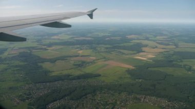 Uçaktan Moskova hava görüntüsü