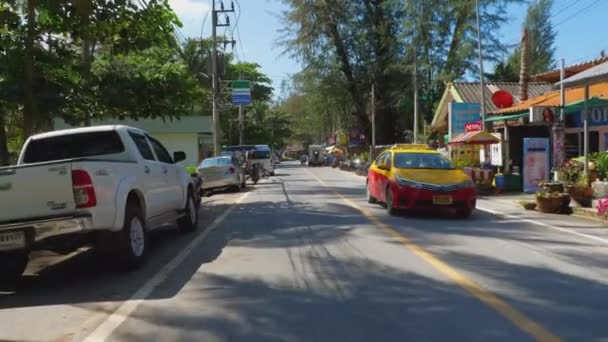 Phuket road, view from tuk-tuk motorbike — Stock Video