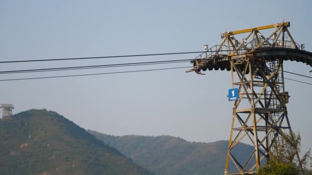 Kabinen für Standseilbahnen Hongkong — Stockvideo