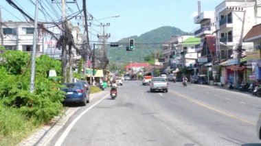 Tayland 'da kalabalık bir cadde