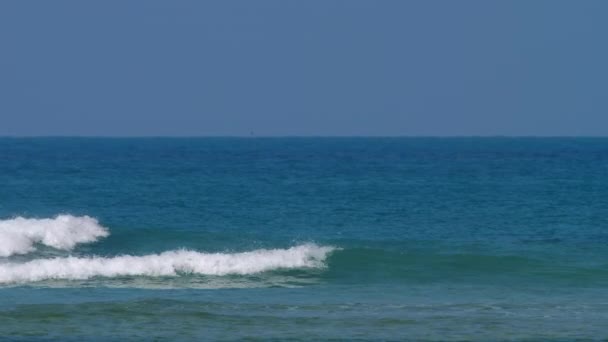 Lansekap laut biru dan gelombang — Stok Video