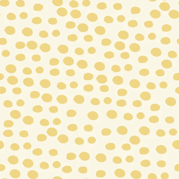 Yellow Spots Seamless Pattern Doodle Style — Stock vektor