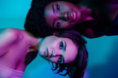 Çekici iki güzel insanın portresi kamera gibi saf mükemmeliyet tutkusu gibi görünüyor.