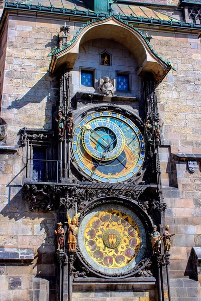 Astronomické hodiny Orloj. Praha, Česká republika, 26. června 2015 — Stock fotografie