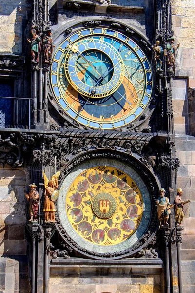 Astronomické hodiny Orloj. Praha, Česká republika, 26. června 2015 — Stock fotografie