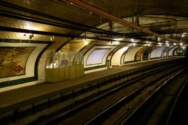 Madrid 'deki eski Chamberi metro istasyonu.