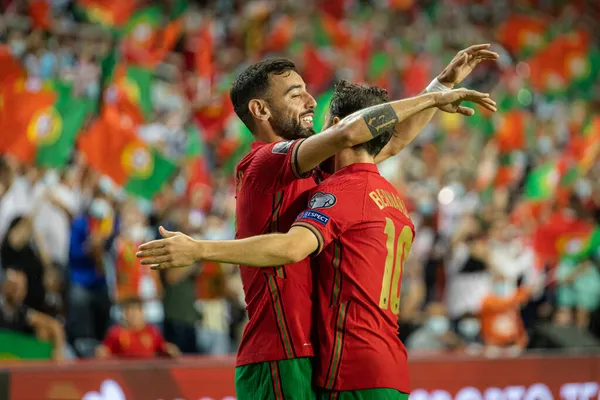 Mistrovství Světa Kvalifikaci Katar 2022 2021 Portugalsko Lucembursko Bruno Fernandes — Stock fotografie