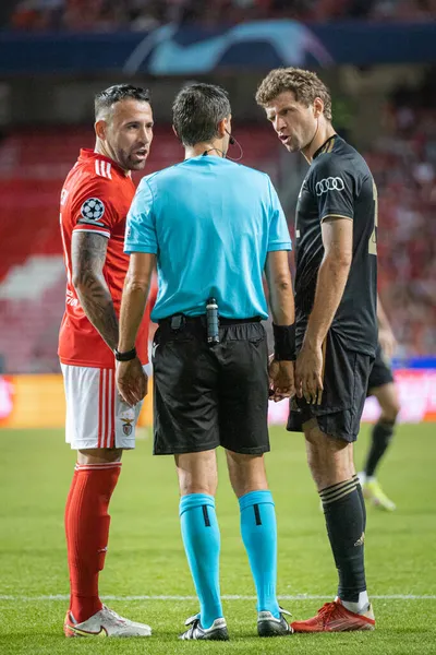 Liga Dos Campeões Uefa 2021 Benfica Bayern Munchen Otamendi Thomas — Fotografia de Stock