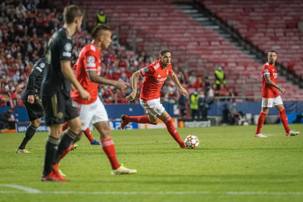 Liga Mistrů Uefa 2021 Benfica Bayern Mnichov Adel Taarabt Míčem — Stock fotografie