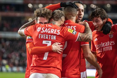 Liga BWIN - SL Benfica - SC Braga - 07.11.21 - Everton 'dan takım golünü kutluyor