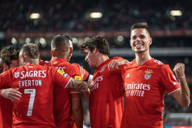Liga BWIN - SL Benfica - SC Braga - 07.11.21 - Everton 'dan takım golünü kutluyor