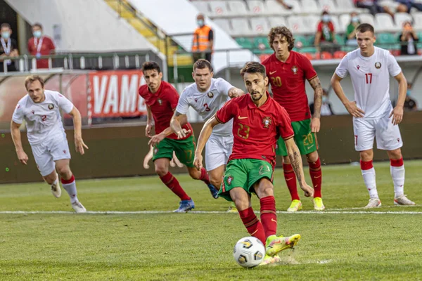 Uefa U21 Mistrovství Evropy Kvalifikátorů Portugalsko Bělorusko Fabio Vieira Vstřelení — Stock fotografie