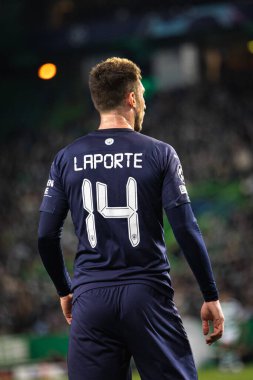 UEFA Şampiyonlar Ligi 16, 15.02.2022 - Estadio Jose Alvalade, Lizbon; Sporting CP - Manchester City FC; Maç sırasında Aymeric Laporte