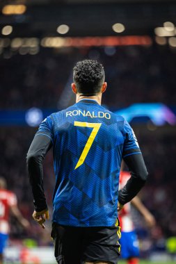 Madrid, İspanya, 23.02.2022, Uefa Şampiyonlar Ligi, Atletico De Madrid ile Manchester United arasında oynanan 16.