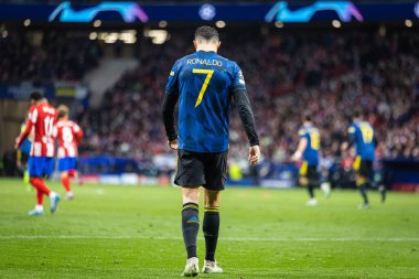 Madrid, İspanya, 23.02.2022, Uefa Şampiyonlar Ligi, Atletico De Madrid ile Manchester United arasında oynanan 16.