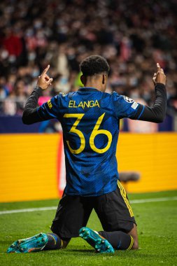 Madrid, İspanya, 23.02.2022, Uefa Şampiyonlar Ligi, Atletico De Madrid ile Manchester United arasındaki 16.