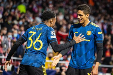 Madrid, İspanya, 23.02.2022, Uefa Şampiyonlar Ligi, Atletico De Madrid ile Manchester United arasındaki ilk raunt 16.