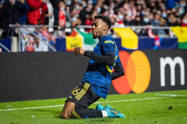 Madrid, İspanya, 23.02.2022, Uefa Şampiyonlar Ligi, Atletico De Madrid ile Manchester United arasındaki 16.