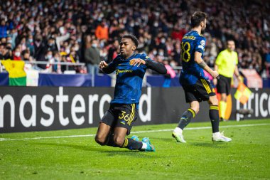 Madrid, İspanya, 23.02.2022, Uefa Şampiyonlar Ligi, Atletico De Madrid ile Manchester United arasındaki 16.