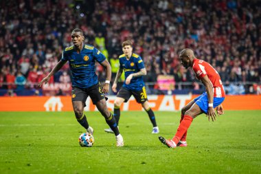 Madrid, İspanya, 23.02.2022, Uefa Şampiyonlar Ligi, Atletico De Madrid ile Manchester United arasındaki ilk raund 16.