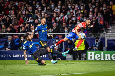 Madrid, İspanya, 23.02.2022, Uefa Şampiyonlar Ligi, Atletico De Madrid ile Manchester United arasındaki ilk raund 16.