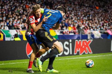 Madrid, İspanya, 23.02.2022, Uefa Şampiyonlar Ligi, Atletico De Madrid ile Manchester United arasındaki ilk raund 16.