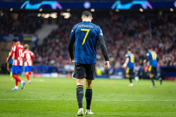 Madrid, İspanya, 23.02.2022, Uefa Şampiyonlar Ligi, Atletico De Madrid ile Manchester United arasında oynanan 16.
