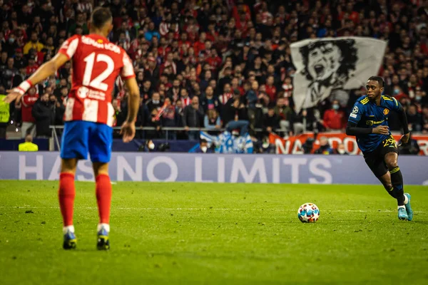 Madrid Spanyolország 2022 Uefa Bajnokok Ligája Forduló Első Szakasz Atletico — Stock Fotó