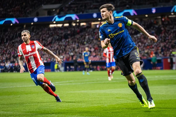 Madrid Spanya 2022 Uefa Şampiyonlar Ligi Atletico Madrid Ile Manchester — Stok fotoğraf