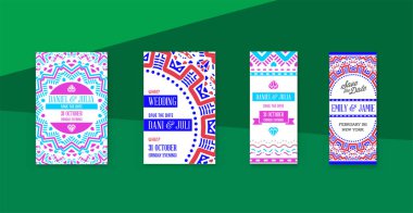 Düğün ya da Noel için davetiye seti. Tarihi Kaydet. 