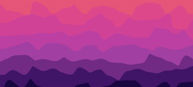 Tepelerin manzarası dijital olarak yapılmış arka plan ya da desen resimlerinde zirveye ulaşır