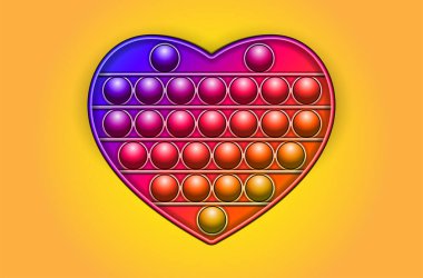 Gökkuşağı Moda Pop boş bir arka planda hareketli oyuncak. Vektör