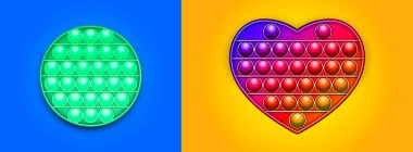 Yeni popüler duyusal anti-stres oyuncağı. Beyaz bir arka planda izole edilmiş. Gerçekçi vektör 3D çizim oranı