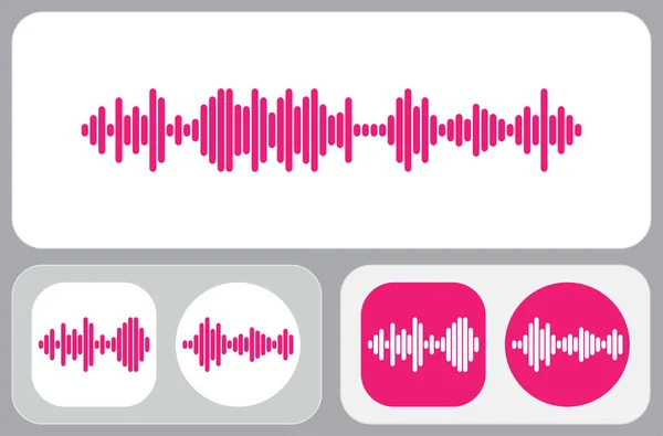 Sound Wave Equalizer Icons Wifi Design Вектор — стоковый вектор