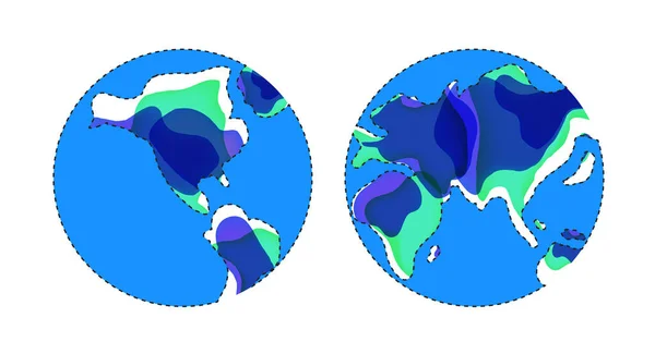 Liquid Shaped World Map Лавовые Лампы — стоковый вектор