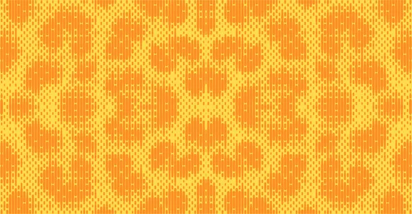 Style Pixel Art Léopard Tache Conception Motif Illustration Vectorielle Pointillée — Image vectorielle