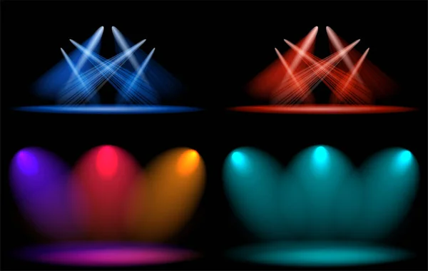 Vektor Lichteffekt Scheinwerfer Auf Der Bühne — Stockvektor
