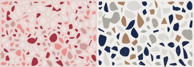 Terrazzo döşeme dokusu. Klasik italyan zemini doğal taş, granit, kuvars, mermer, cam ve betondan oluşur. Kusursuz desen. 