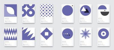 Moda Çok Peri Rengi Minimum Grafikleri. Dikey Moda Özet Kağıtları Ayarlandı